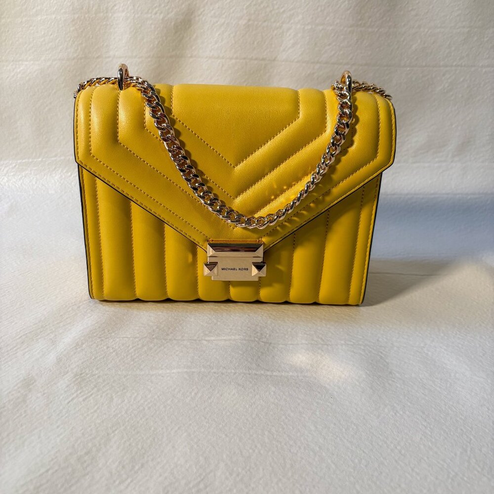 MICHAEL KORS WHITNEY FLAP CHAIN SHOULDER BAG